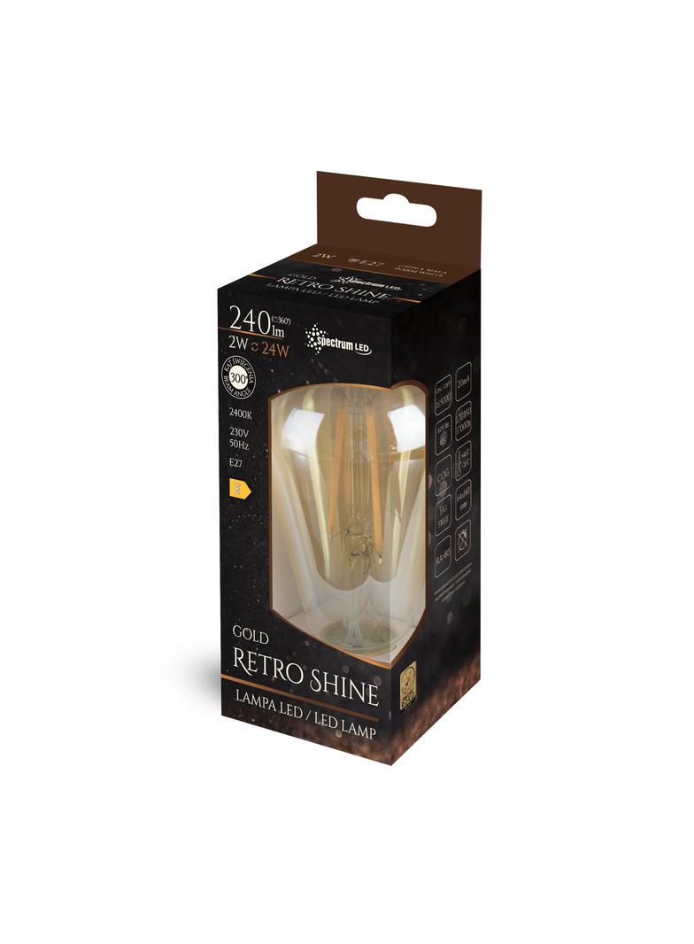 LED ST64 E-27 230V 2W COG WW RETROSHINE SPECTRUM