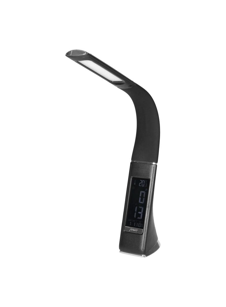 Lampka biurkowa z budzikiem DOLOMIT LED 5W 400lm 4000K czarna VIRONE