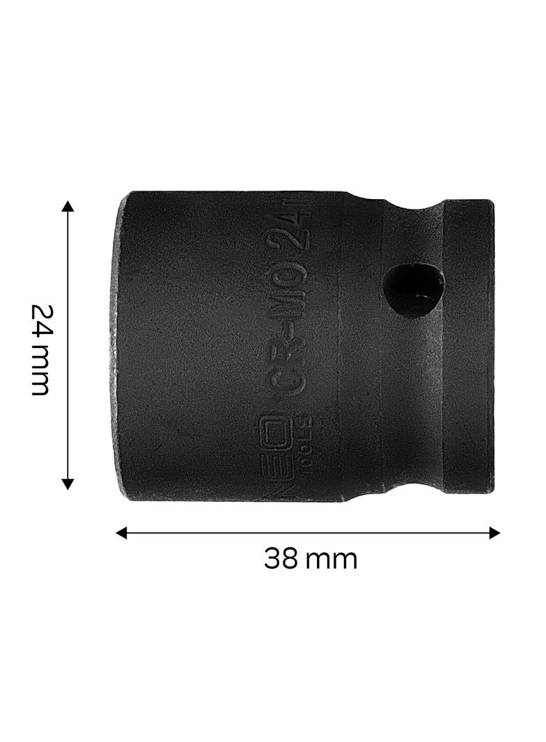 Nasadka udarowa 1/2", 24 x 38mm, Cr-Mo