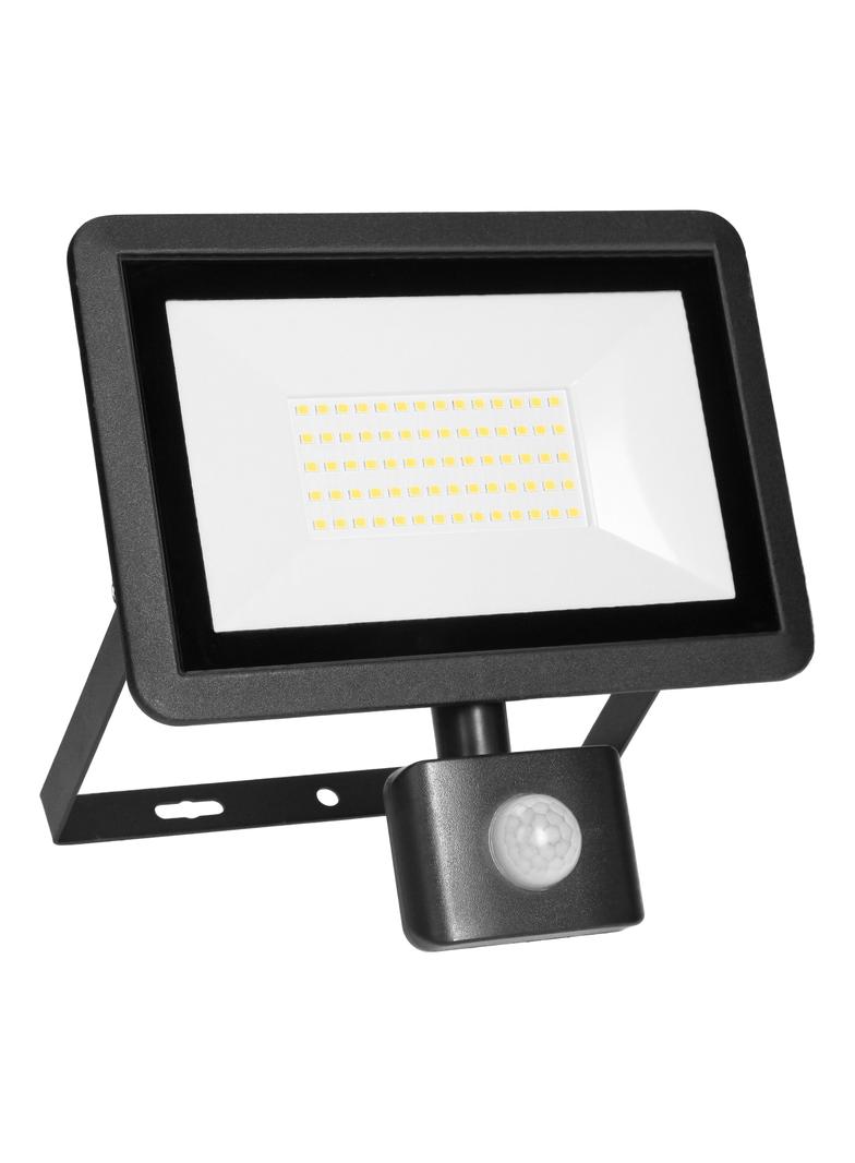FARO S LED 50W naświetlacz z PIR 4000lm, IP44, 4000K, aluminium + szkło AD-NL-6255BLR4 ORNO