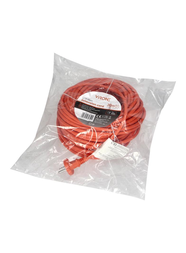 Przedłużacz PVC IP20 30m 1x2P, H03VV-F 2x1mm2