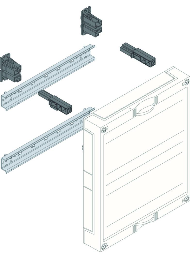 univers N HC 300x250mm zestaw z pokrywą pełną z TS35 UC21RK HAGER