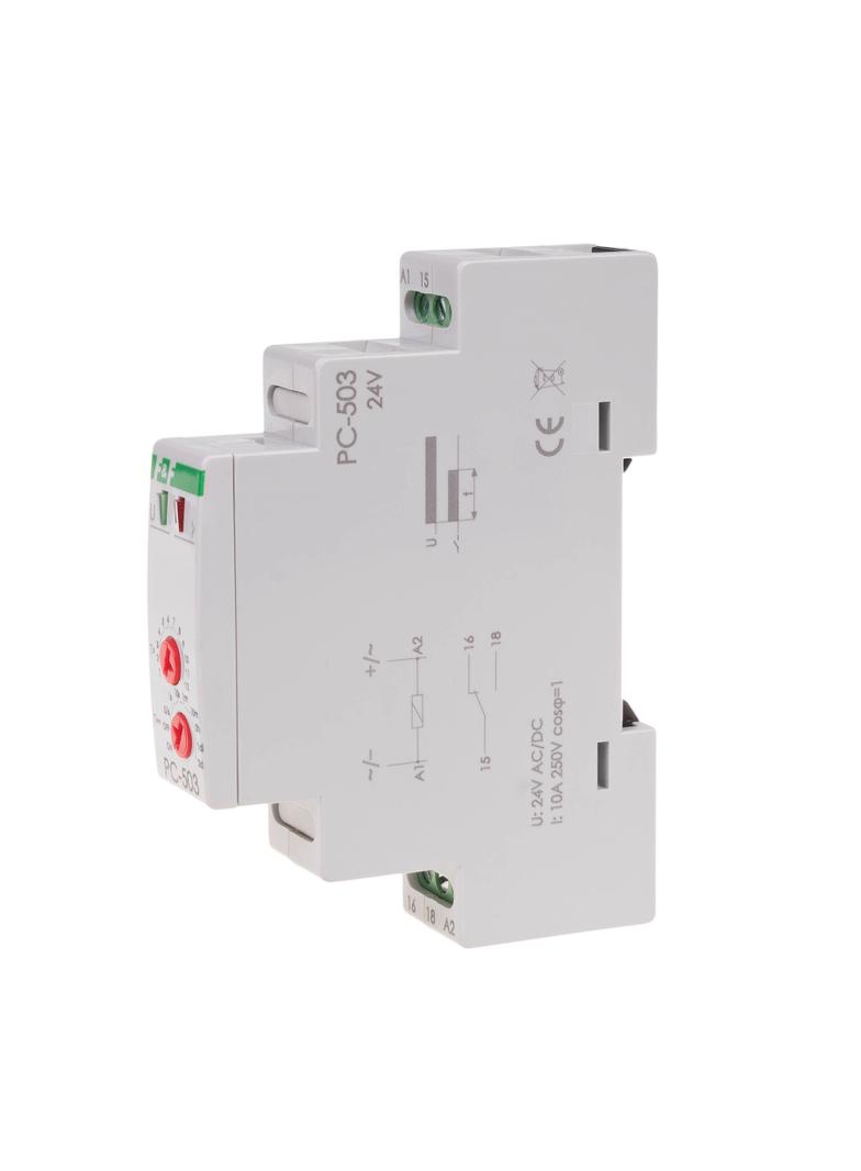 Przekaźnik czasowy awersyjny styki: 1Z/R 24V PC-503-24V F&F