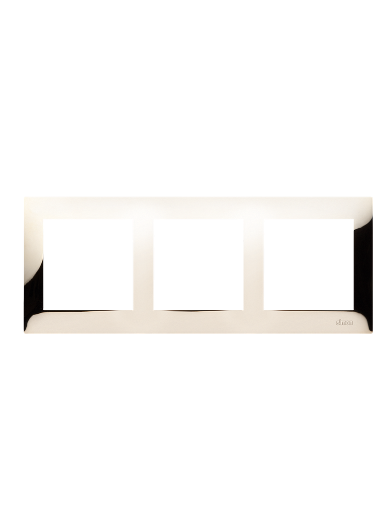 Simon 54 Premium Ramka 3-krotna PREMIUM IP20 / IP44 złoto DR3/66 KONTAKT