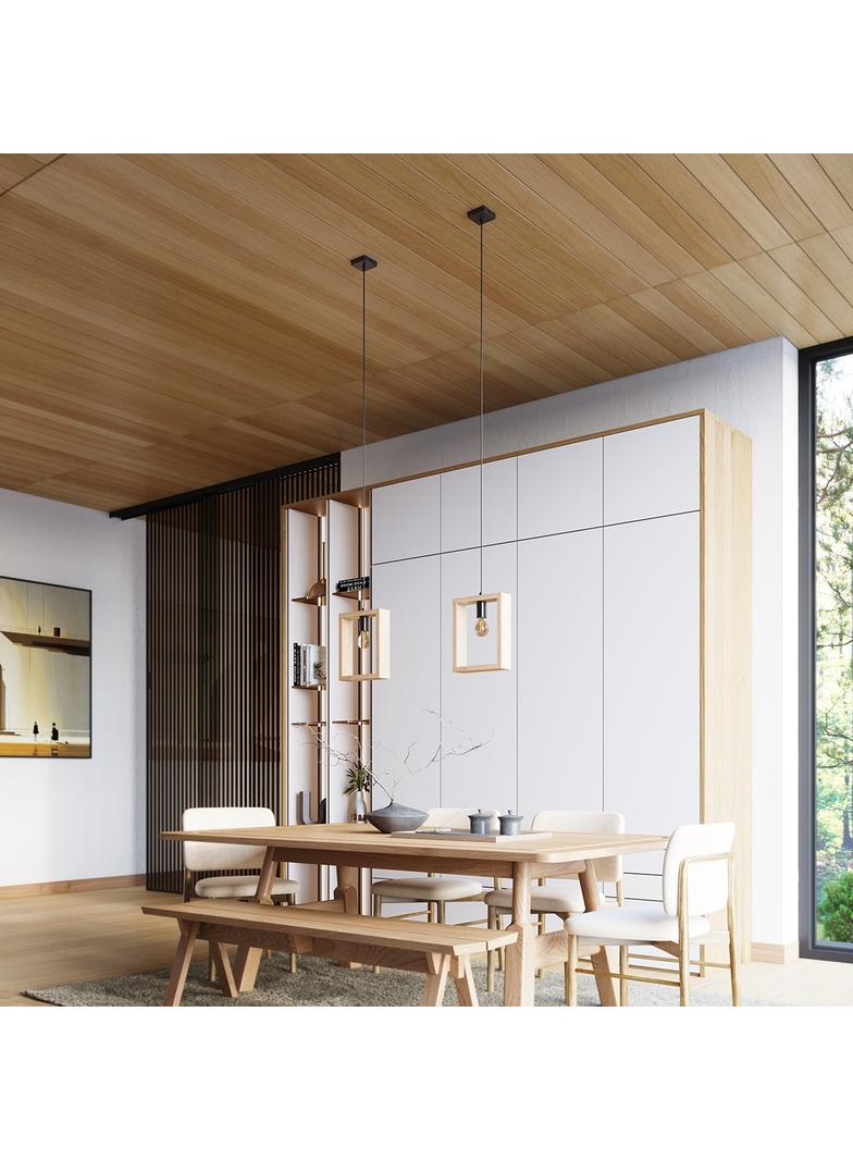 Lampa wisząca ARIES naturalne drewno