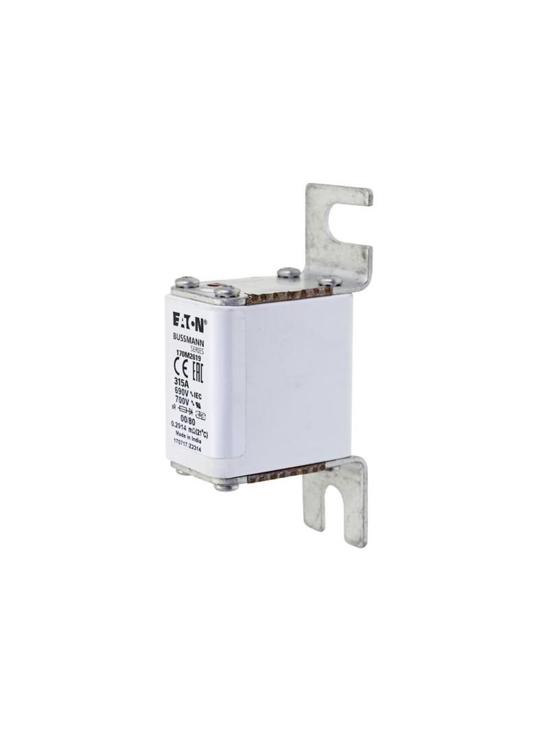 315A 690V aR 00/80 SQ. BODY IND. FUSE Wkładka szybka 315A AC 690V DIN 00 30x51x100 mm aR, 170M2619 E