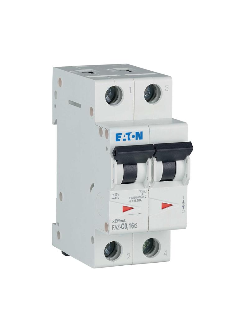 FAZ-C0,16/2 Wyłącznik nadprądowy 15kA C0,16A 2P 278741 EATON