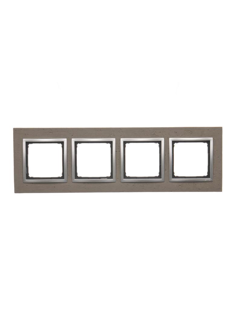 Simon 54 Nature Ramka 4-krotna Nature-Beton MOKRA ROBOTA IP20/IP44* (*IP44-należy zastosować zestaw uszczelek DUN4) DRN4/96 KONTAKT