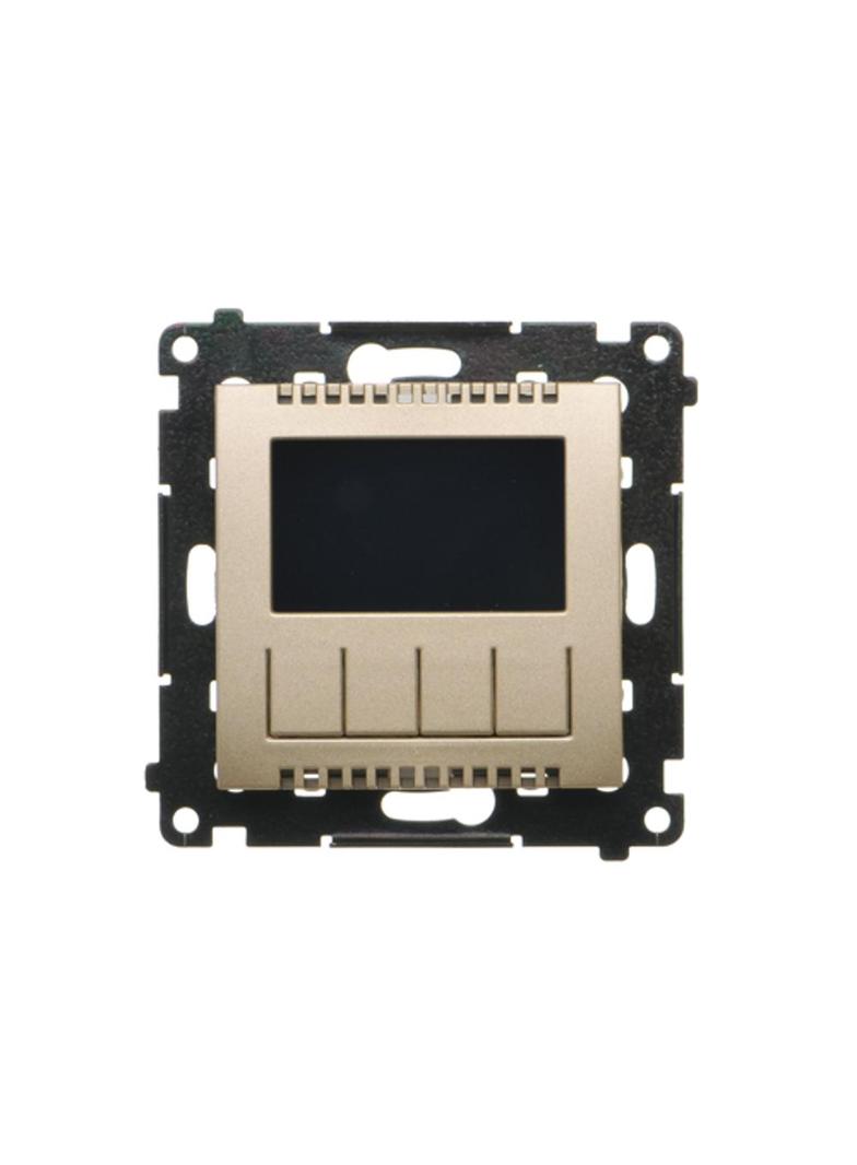 Simon 55 Termostat programowalny z wyświetlaczem Szampański mat