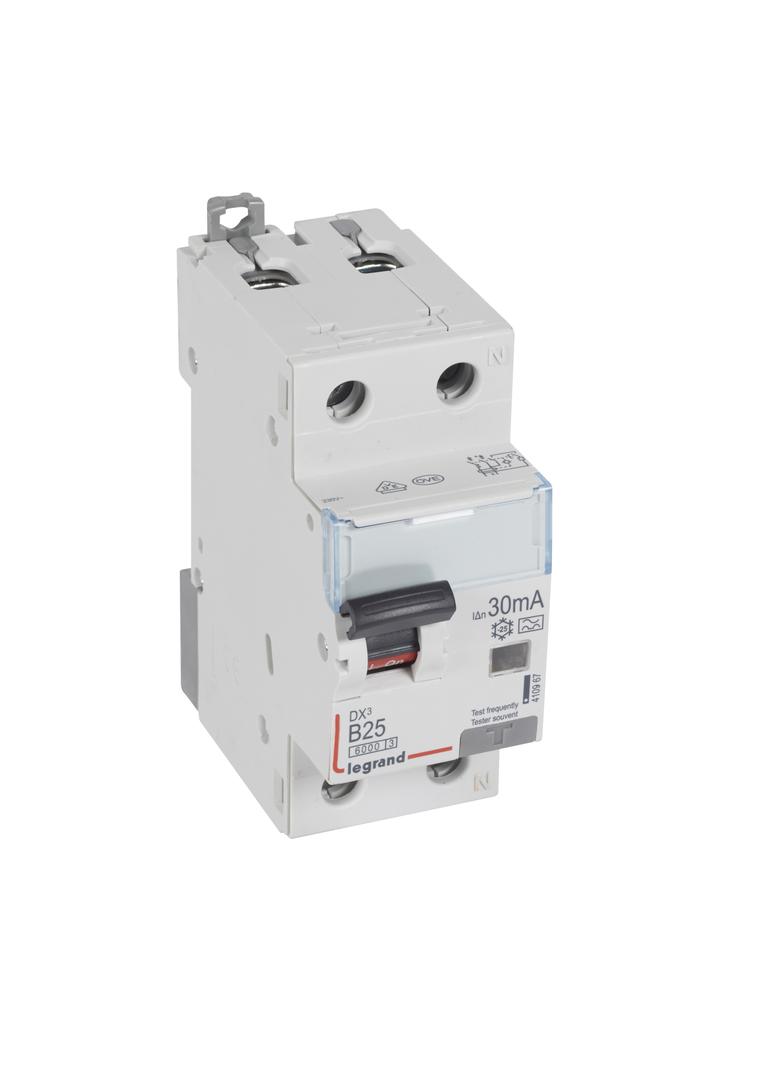Wyłącznik Różnicowo-Nadprądowy 2P 25A B 0,03A Typa P312 DX3 410967 LEGRAND