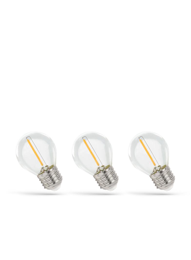 LED KULKA E-27 230V 1W COG WW CLEAR SPECTRUM 3-PACK