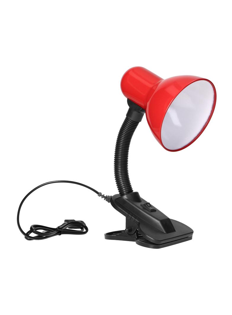 LATSA lampa biurkowa z klipsem 40W E27 stal + tworzywo czerwona DL-3/R ORNO