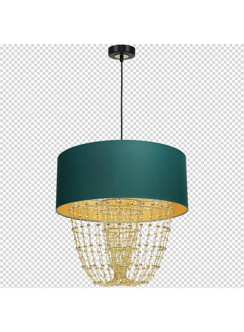 Milagro lampa wisząca Almeria E27 zielono/złota MLP6452