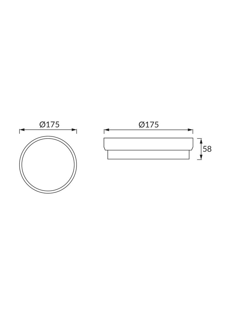 Ideus plafon zewnętrzny LED Aron C 12W 1200lm 4000K czarny O17,5cm IP65 03800