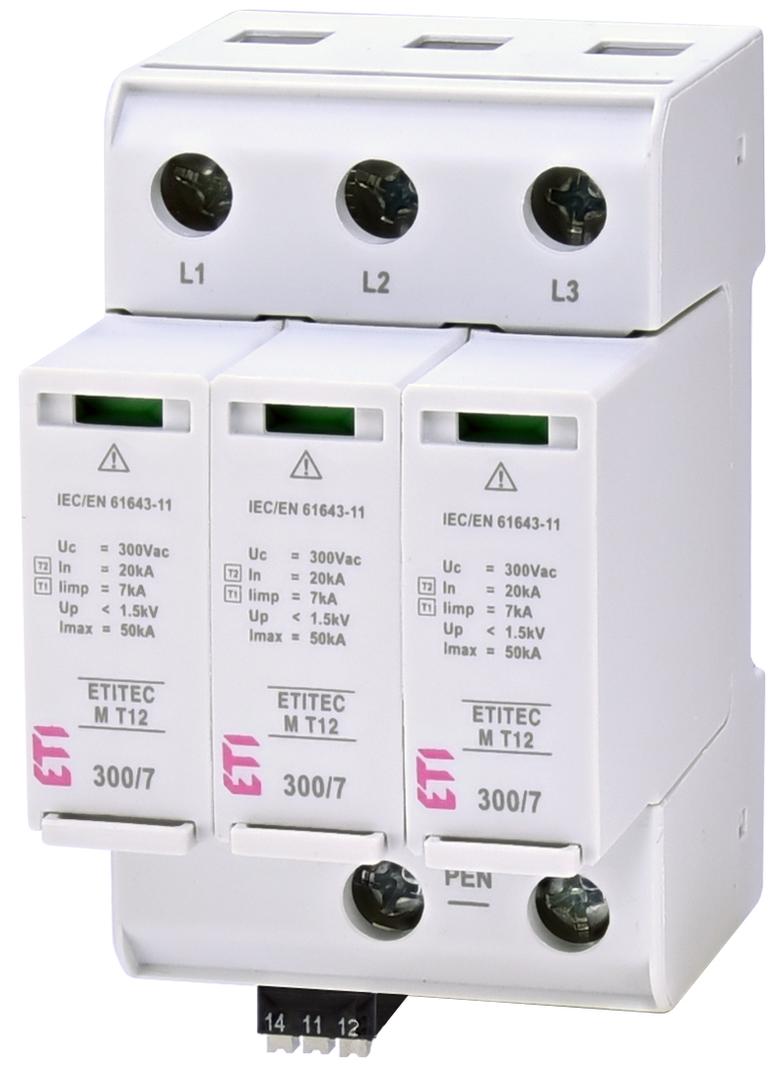 Ogranicznik przepięć T1+T2 (B+C) TEC M T12 300/7 3+0 RC 002440505 ETI