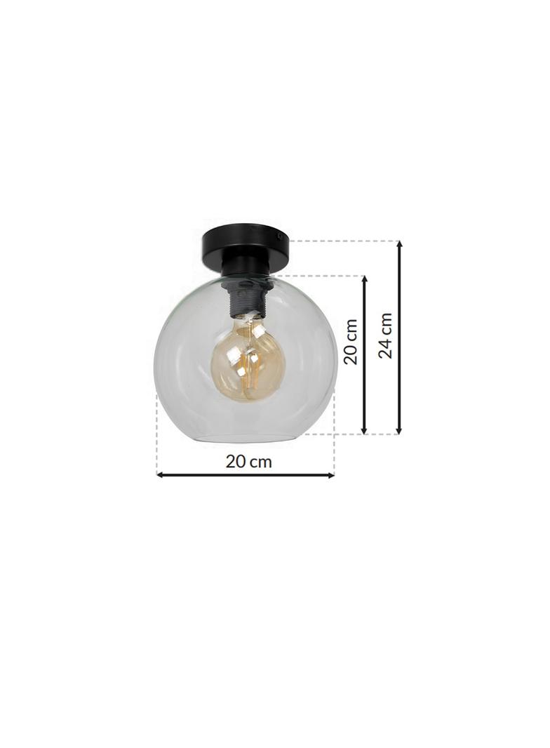 Milagro plafon Sofia Clear E27 czarny MLP6573