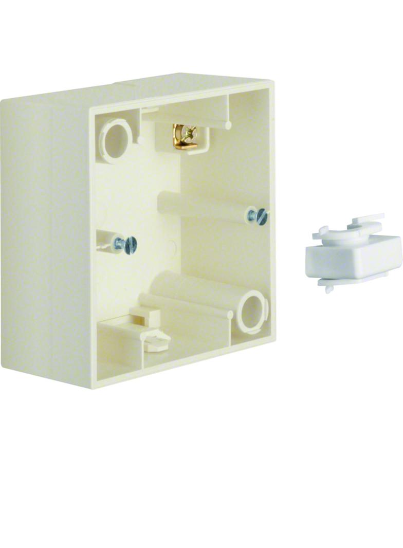 BERKER B.Kwadrat Puszka natynkowa pojedyncza krem 5310419902 HAGER