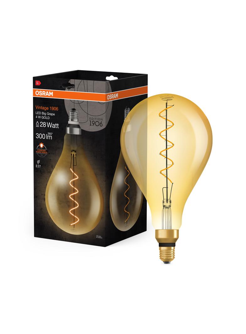 Lampa LED Vintage 1906 CL A160 Filament szkło przezroczyste GOLD 28 non-dim 5,5W 820 E27