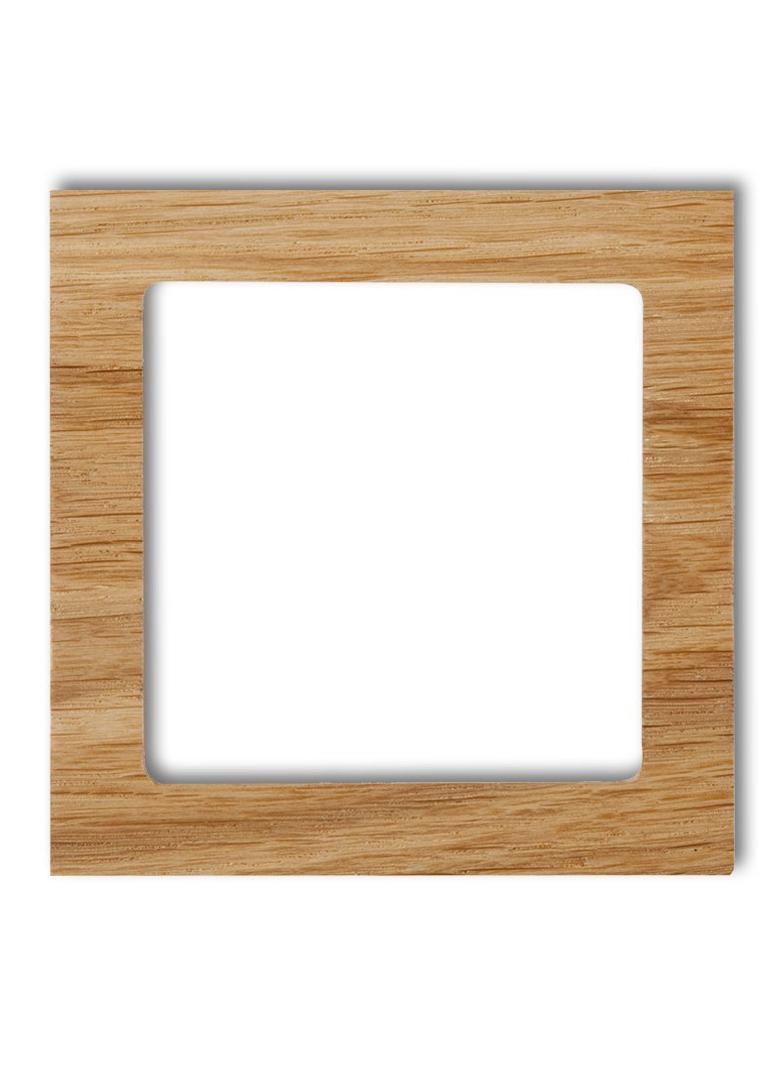 DECO Ramka uniwersalna pojedyncza - drewno (dąb)