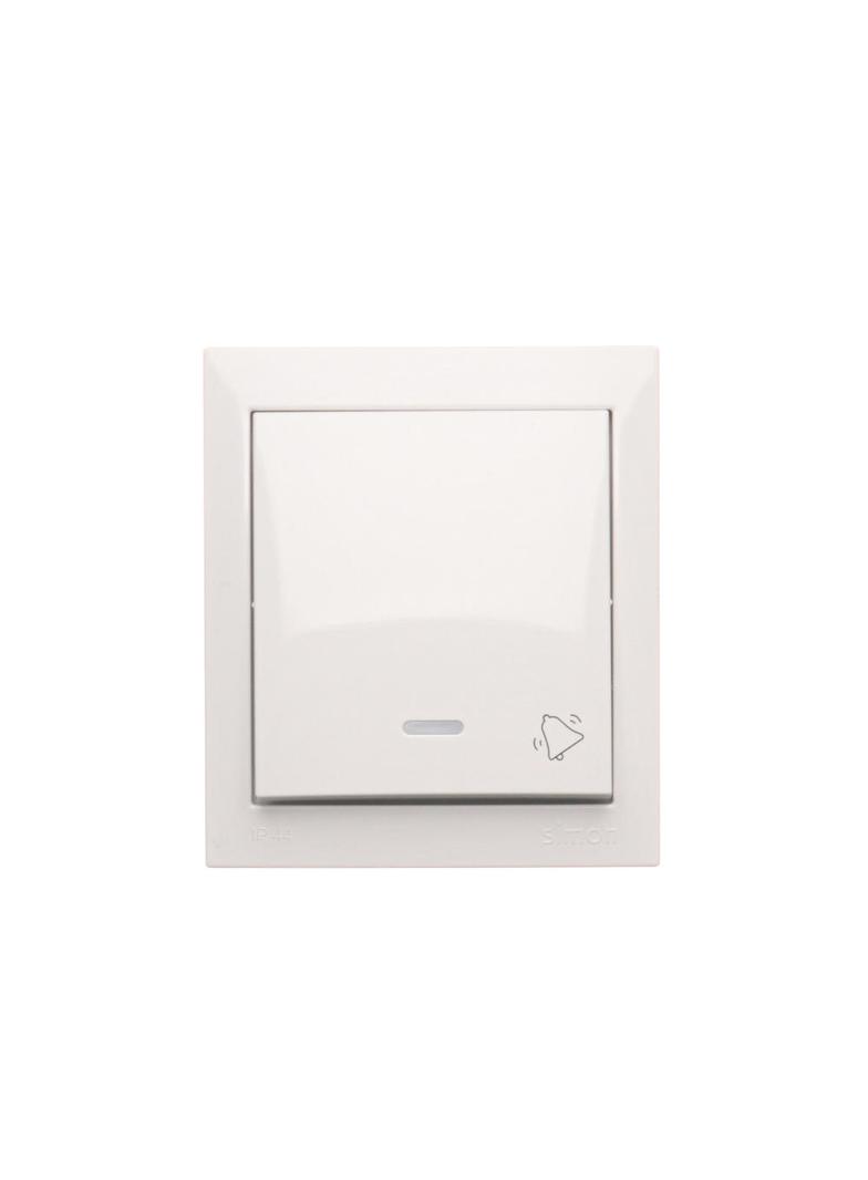 Simon Aquaclick Przycisk dzwonek z podświetleniem 10AX 250V zaciski śrubowe, biały