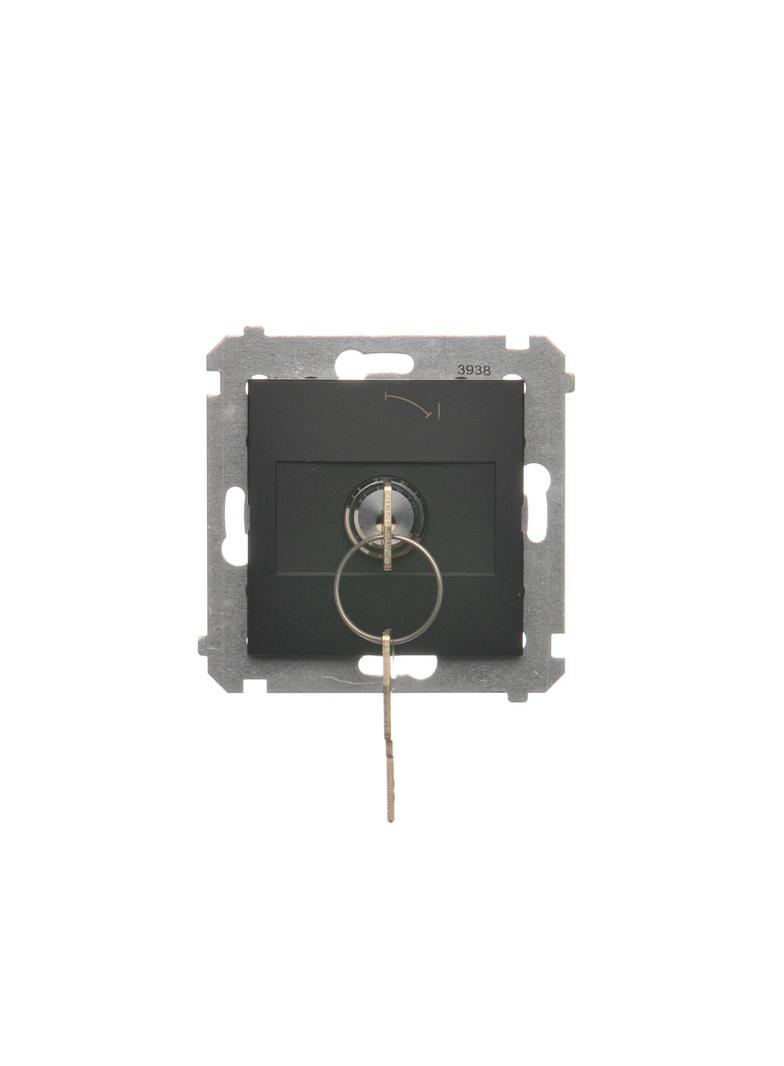 Simon 54 Łącznik na kluczyk chwilowy – przycisk 2 pozycyjny „0-I” styk N/O 5 A 250. Możliwość wyjęci