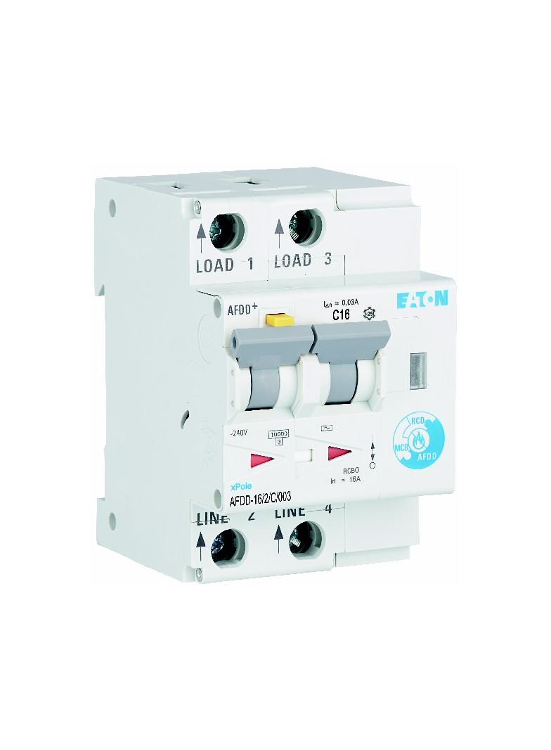 AFDD-16/2/C/003 Przeciwpożarowy detektor iskrzenia 10kA C16A 2P 30mA typ AC 187209 EATON