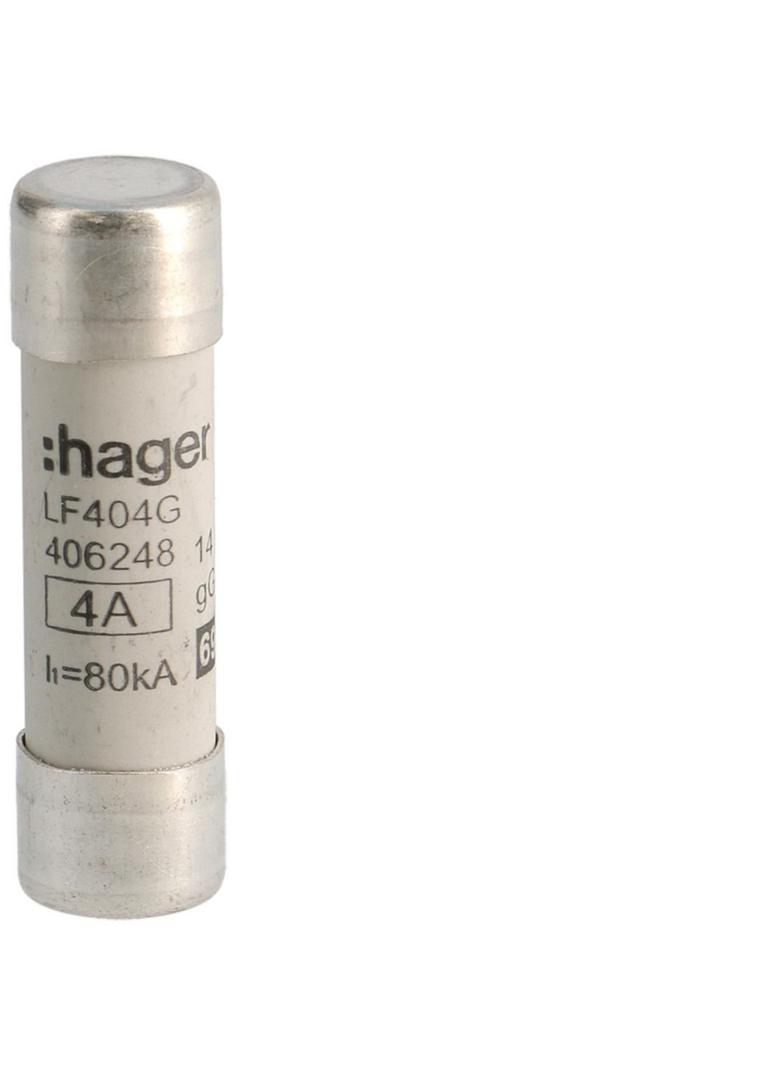 Wkładka bezpiecznikowa cylindryczna CH-14 14x51mm gG 4A 500VAC LF404G HAGER