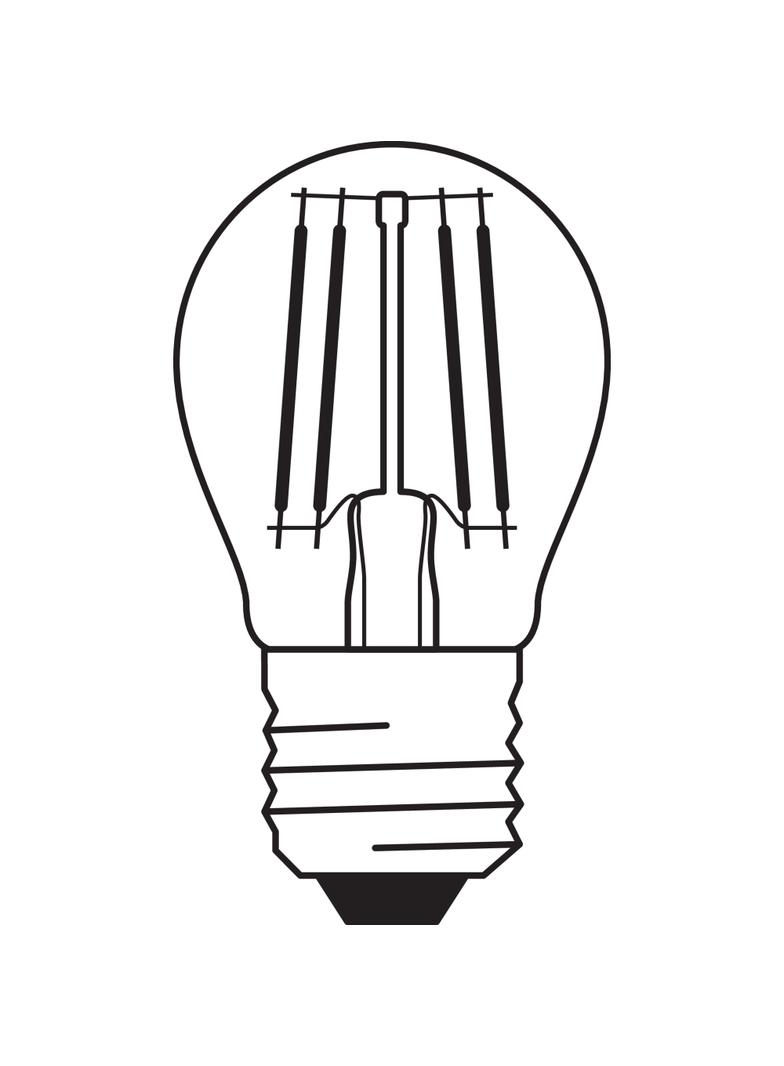 Żarówka LED E27 P40 4W = 40W 2700K Ciepła 470lm 300° Filament SMART+ WIFI Ściemnialna 4058075609792 LEDVANCE