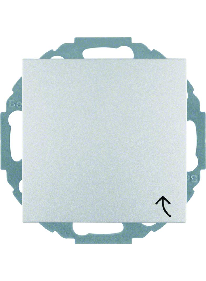 BERKER B.Kwadrat/B.7 Gniazdo SCHUKO z uziemieniem z pokrywą z przesłoną styków aluminium 47441404 HA
