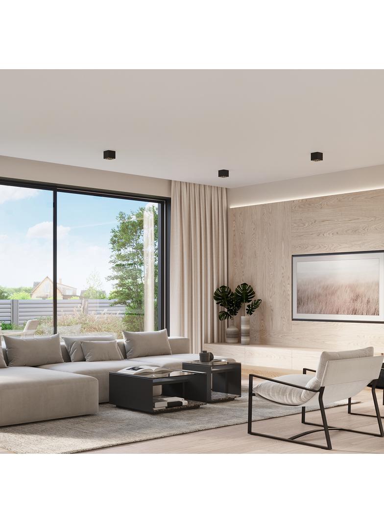 Sollux Plafon OZZY czarny LED SL.1211