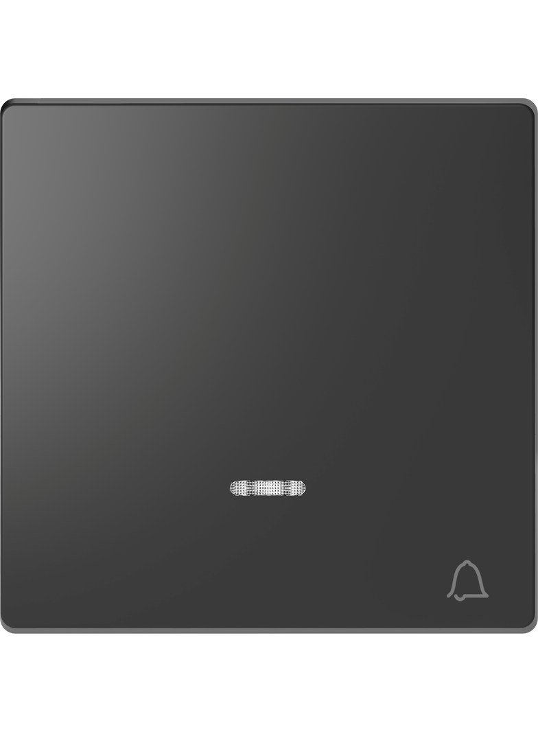 Merten, klawisz z okienkiem sygnalizacyjnym i symbolem dzwonek D-Life, antracyt