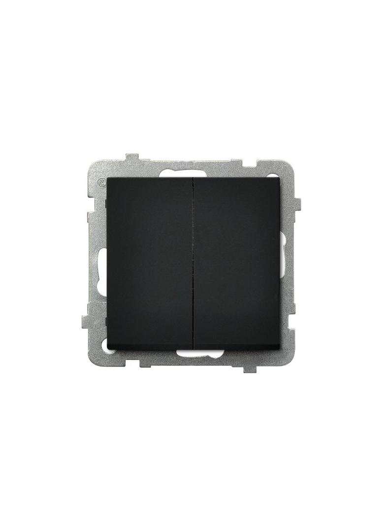 SONATA Łącznik schodowy + jednobiegunowy - kolor czarny metalik