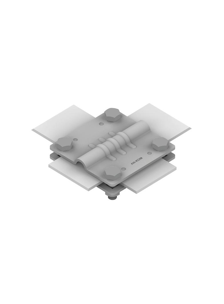 AN-03A/OG/-1 Złącze krzyżowe /duże/ B=50mm 2 płytki-4xM8 /OG/