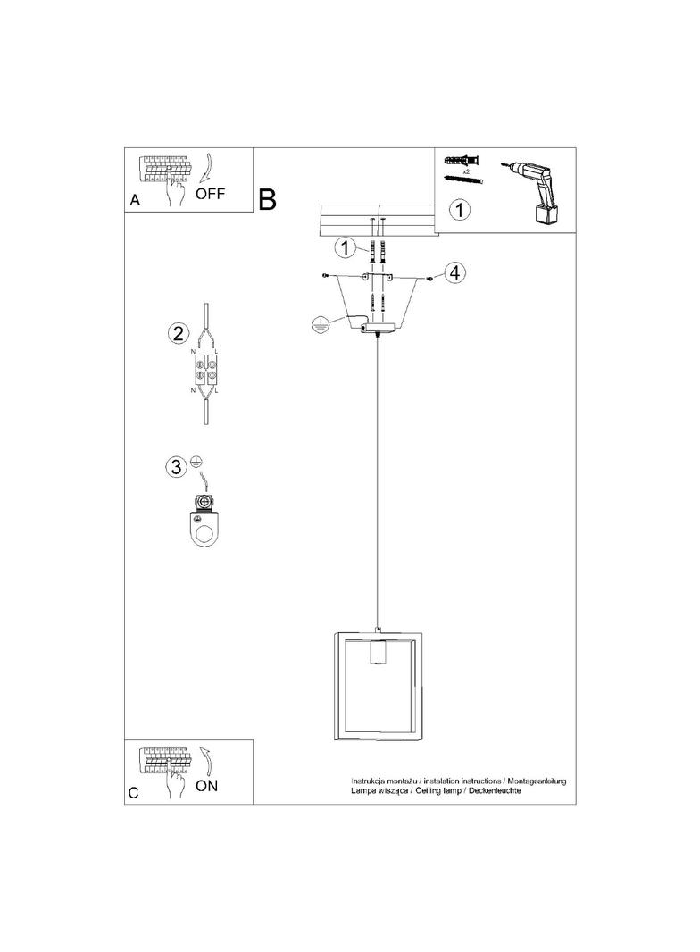 Lampa wisząca ARIES biała