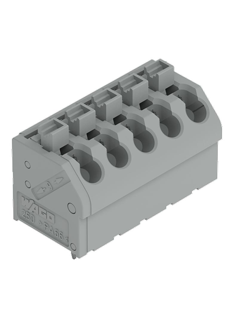 listwa zaciskowa do pł. drukowanych 5-bieg. szara raster 5 mm /45szt./ WAGO