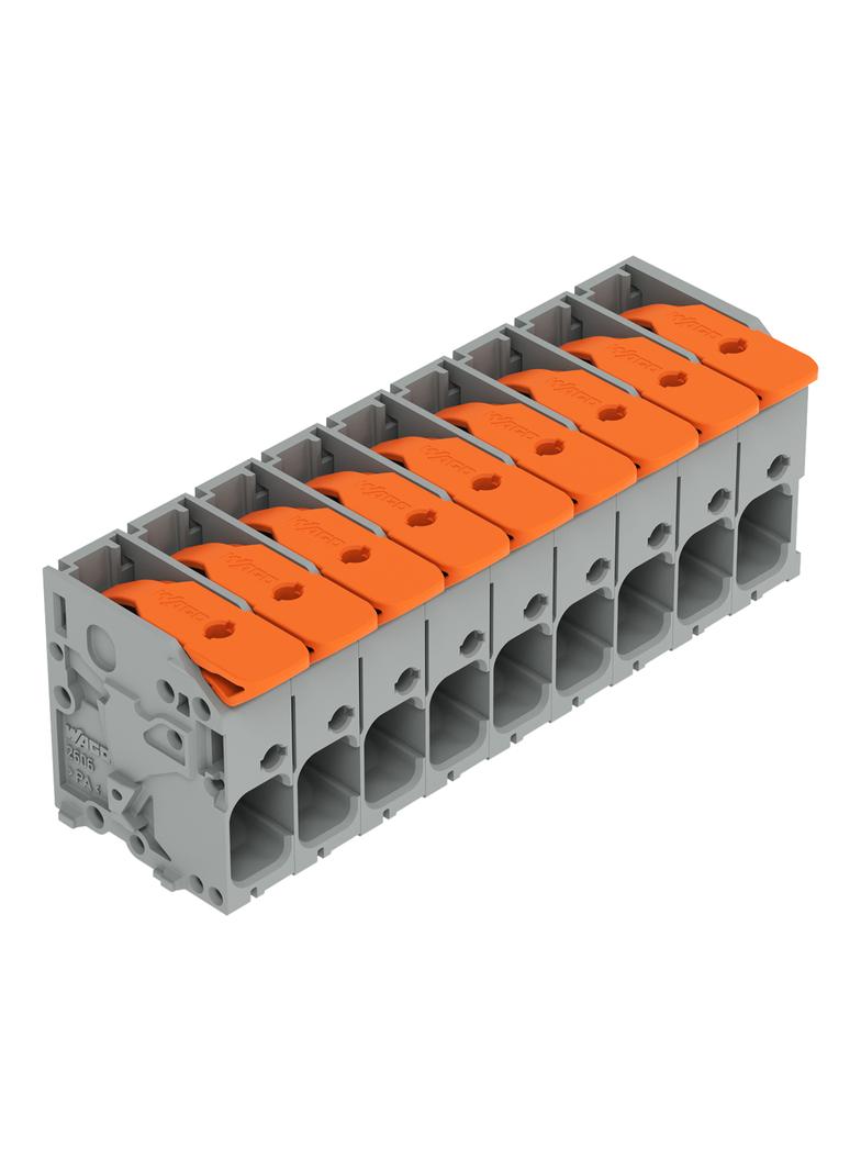 Złączka do płytek drukowanych dźwignia 6mm2 RM 7,5mm 9-bieg szara /18szt./ 2606-1109/020-000 WAGO