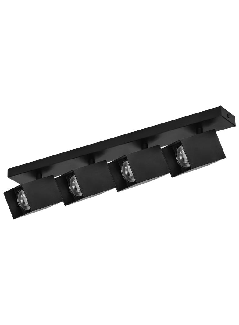KUBAR SP 4, oprawa ścienno-sufitowa, GU10 max. 4x35W, IP20, czarna AD-OP-6512BGU10 ORNO