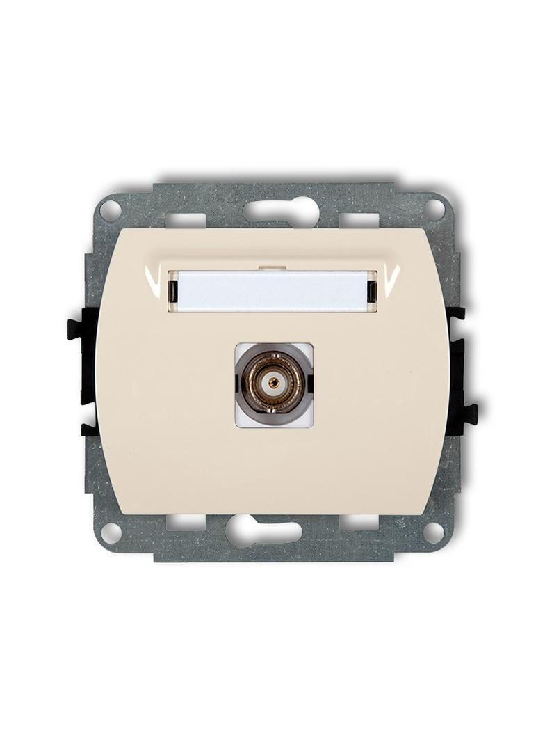 TREND Mechanizm gniazda pojedynczego BNC beżowy