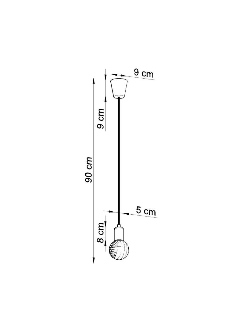 Sollux Lampa wisząca DIEGO 1 czarna SL.0572