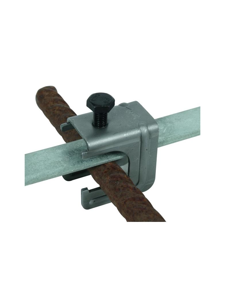 Zacisk dla prętów 6-20 mm, do drutu 6-10 mm lub płask. 30x3-4 mm, stal