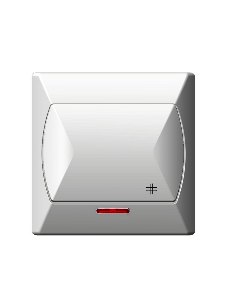 AKCENT Łącznik krzyżowy z podświetleniem pomarańczowym - kolor biały