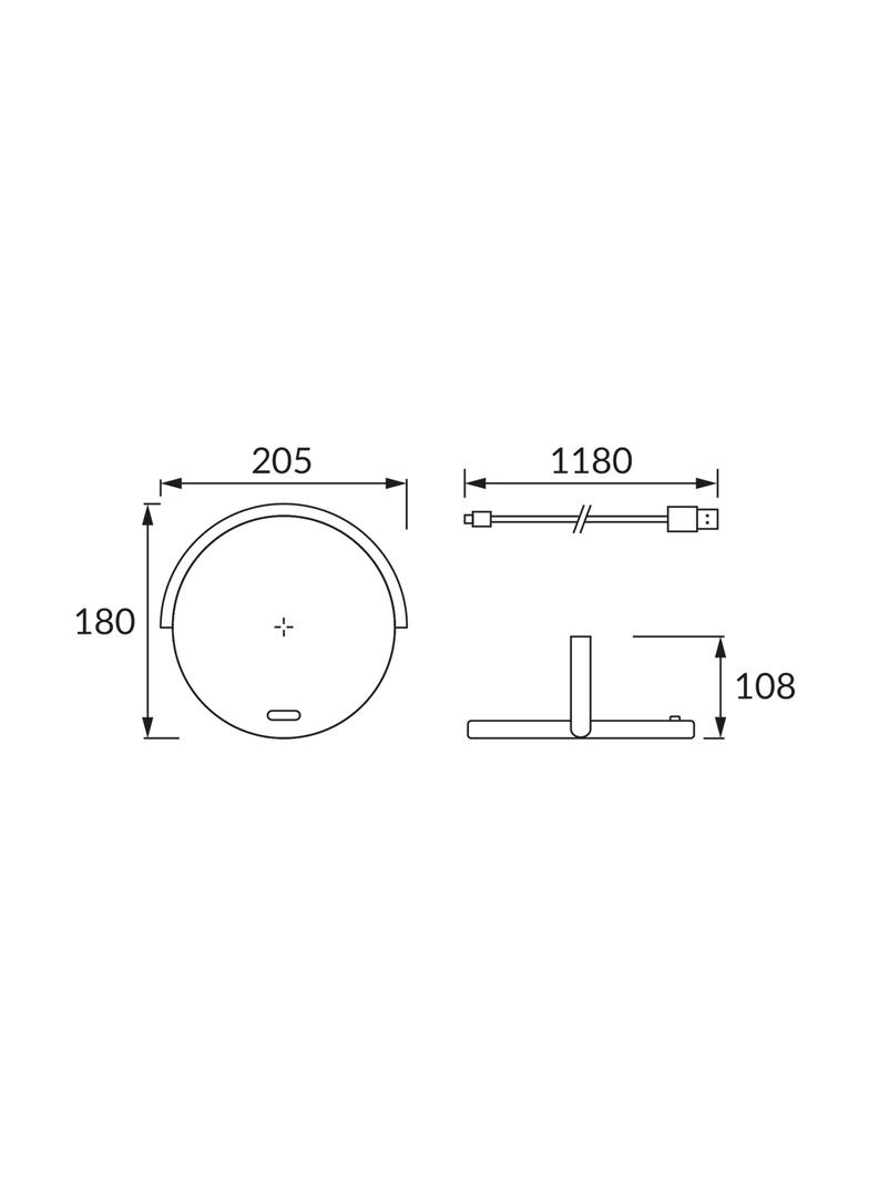 Lampka biurkowa SATURN LED BLACK
