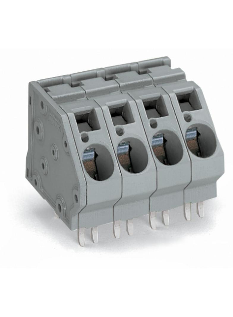 listwa zaciskowa do pł. drukowanych 2-bieg. szara raster 10 mm