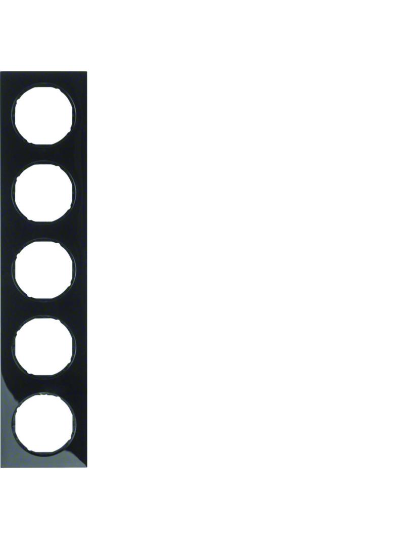 BERKER R.3 Ramka pięciokrotna czarna połysk 10152245 HAGER