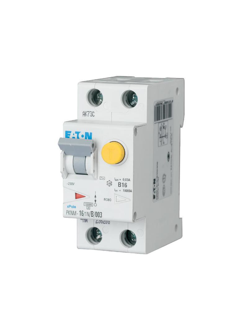 Wyłącznik różnicowo-nadprądowy 2P 16A B 0,03A typ AC PKNM 16/1N/B/003 236200 EATON