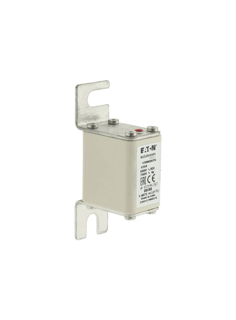 125A 690V aR 00/80 SQ. BODY IND. FUSE Wkładka szybka 125A AC 690V DIN 00 30x51x100 mm aR, 170M2615 E