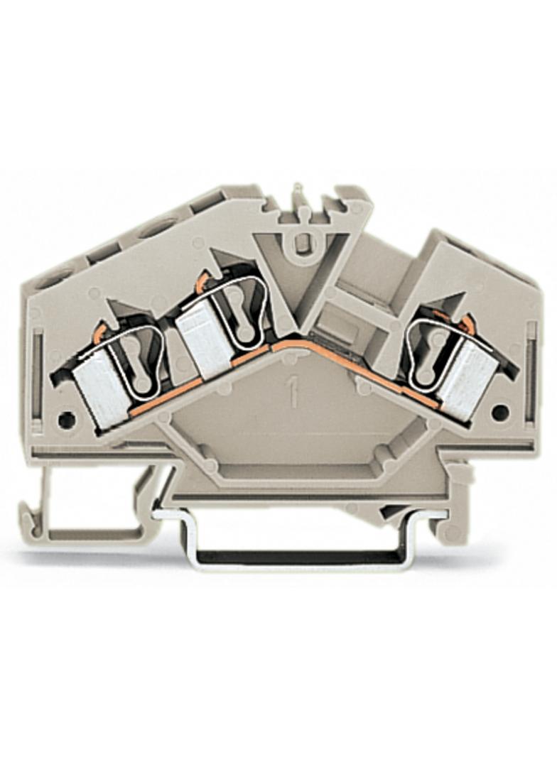 złączka 3-przewodowa Ex 4 mm2 jasnoszara