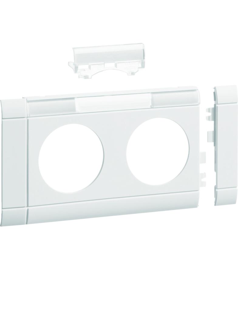 tehalit.WA Maskownica 2-krotna z polem opisowym ABS bezhalogenowy biały