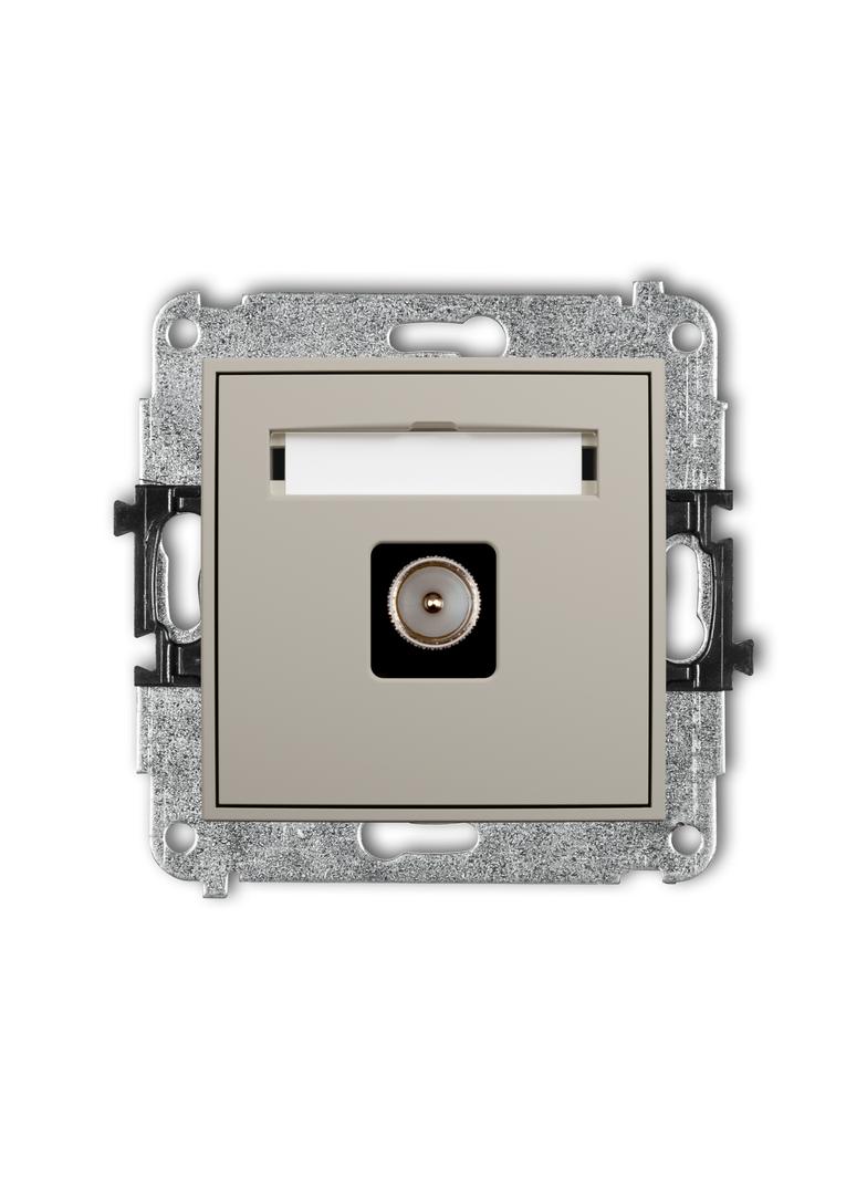 ICON Mechanizm gniazda antenowego pojedynczego TV  taupe