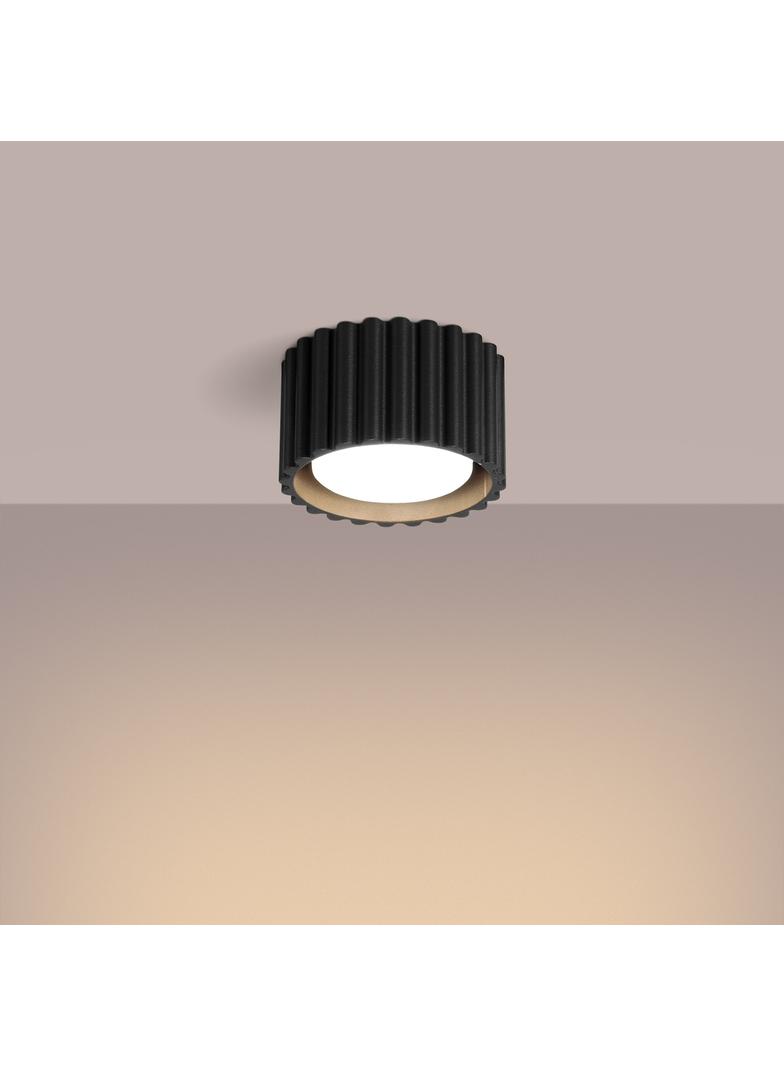 SOLLUX Plafon AURA 1 czarny Gx53 ; SL.1787